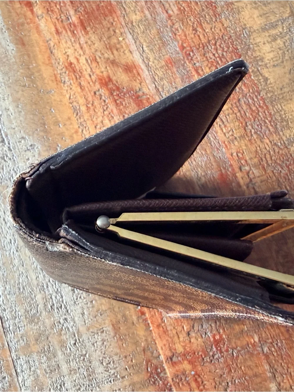 Louis Vuitton Brown Damier Check Compact Wallet